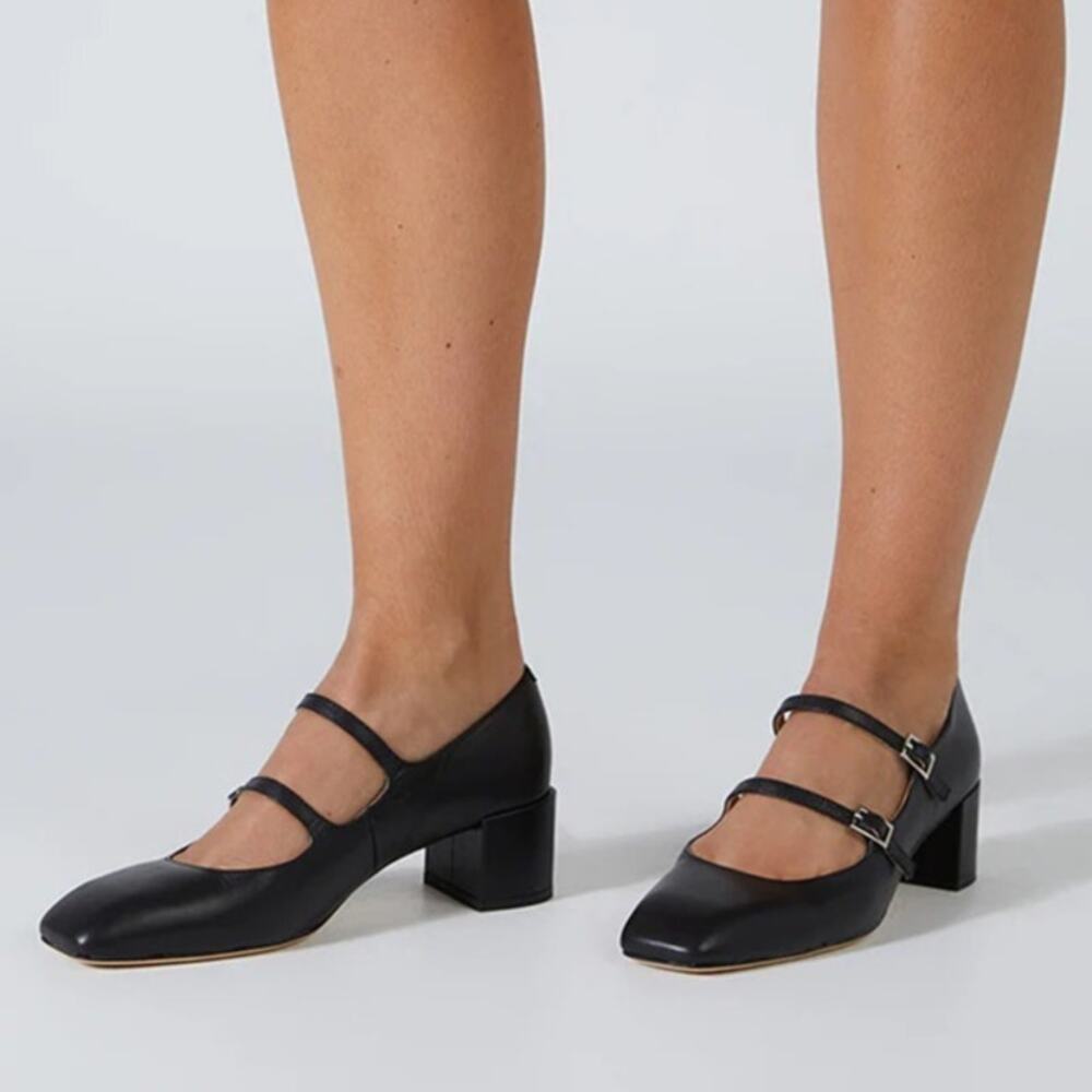 Tony Bianco Whistle Mary Jane Block Heel Square Toe Evening Preppy Office 8.5